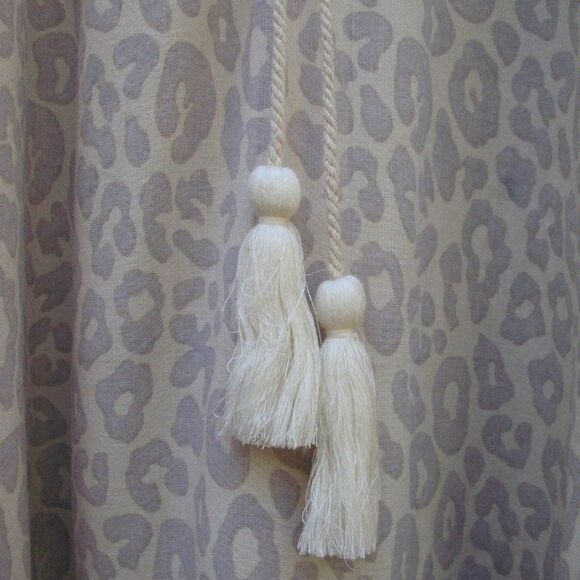 Z & L Europe Cheetah Print Tassel Boho Cover Up Top S M L XL One Size - Picture 6 of 10